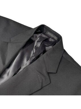 Chaps Ralph Lauren Men's 100% Wool 3-Button Blazer Black • 42R